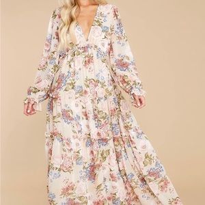 Woman’s floral maxi dress